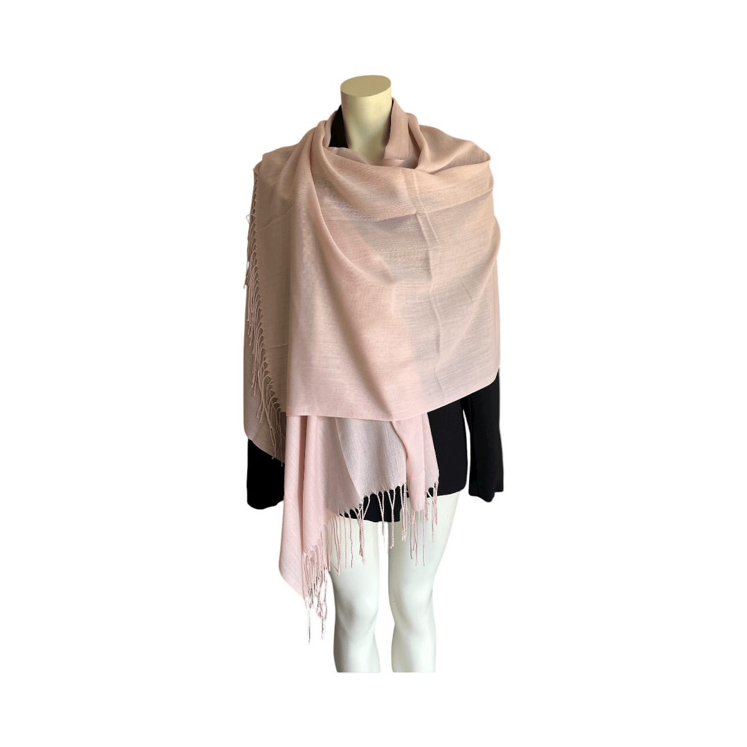 Scarves Australia Apparel & Accessories Pastel Nude Pink Lightweight Shawl