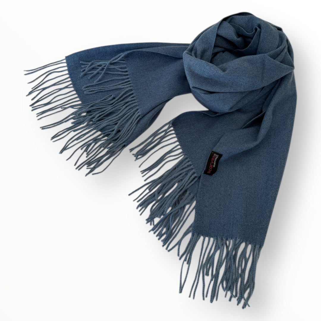 Scarves Australia Apparel & Accessories Thick Pashmina Style Scarf - Blue Marine