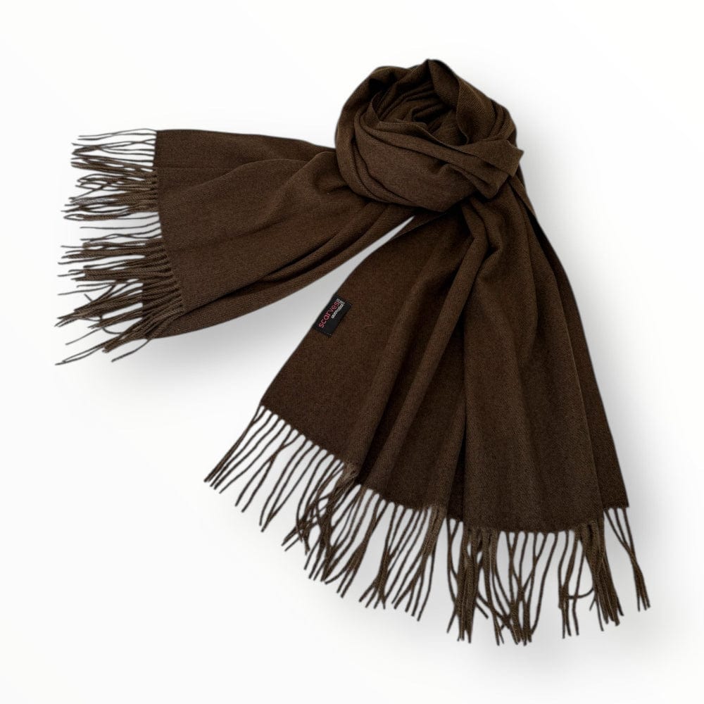 Scarves Australia Apparel & Accessories Thick Pashmina Style Scarf - Chocolate Brown