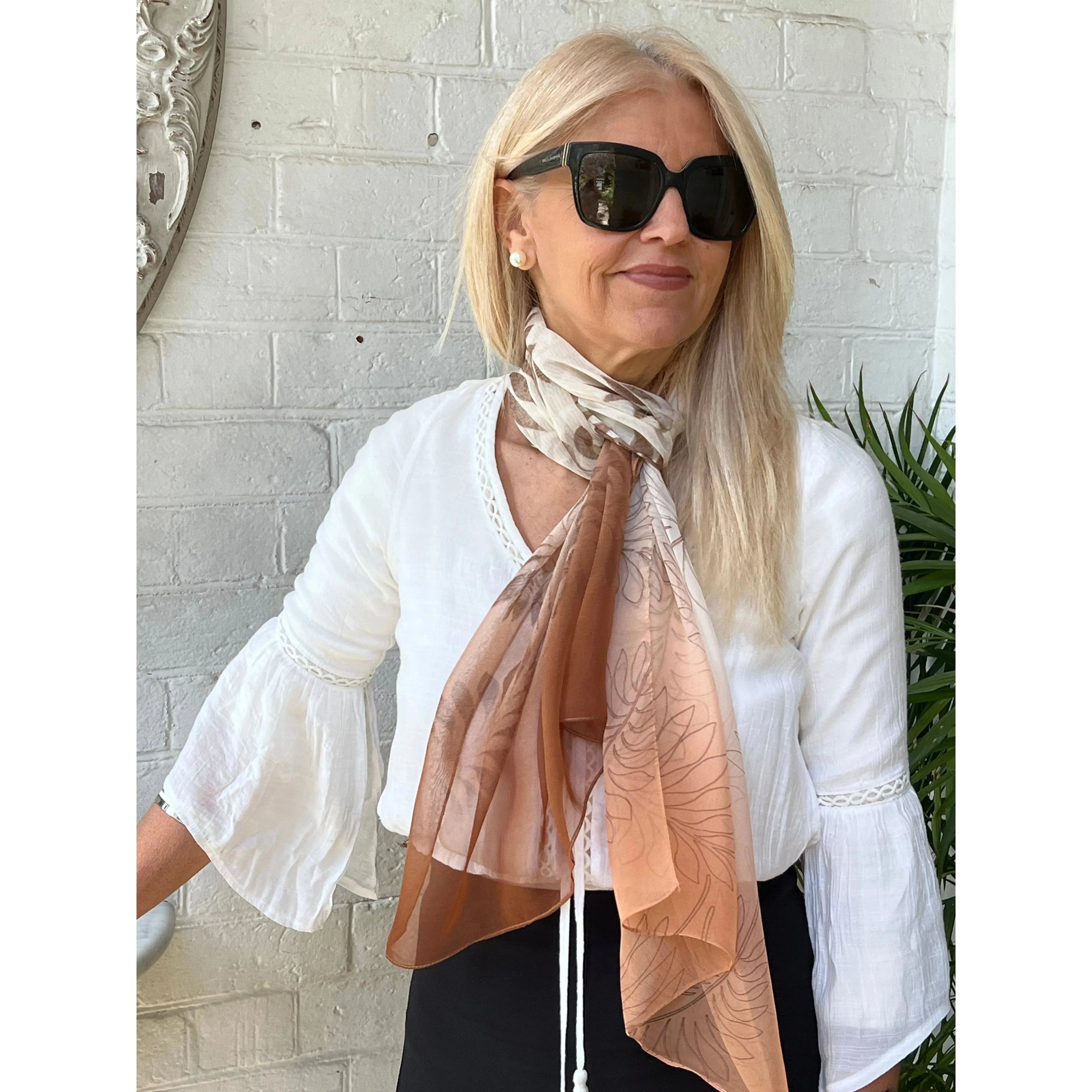 Short chiffon scarves deals