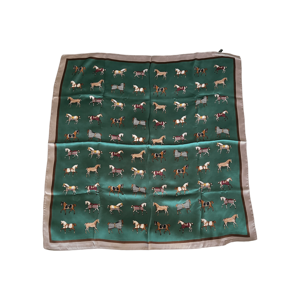 Scarves Australia Fashion Scarf 🐎 Neck Scarf - Dark Green - Horses