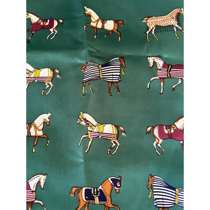 Scarves Australia Fashion Scarf ๐ Neck Scarf - Dark Green - Horses