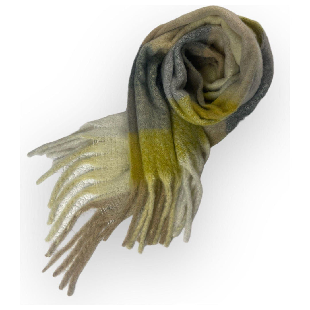 Scarves Australia Fashion Scarf š Thick Warm Plaid Scarf -Yellow Grey