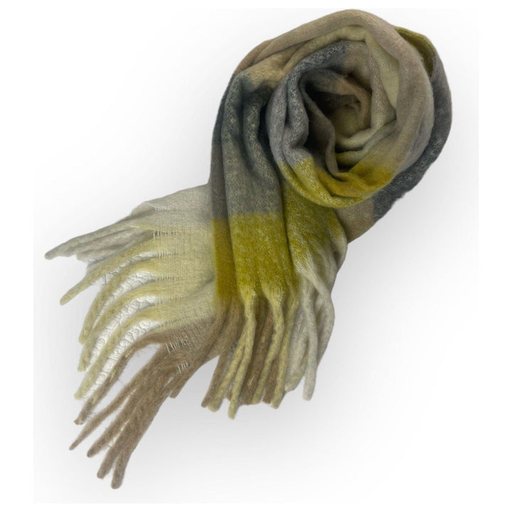 Scarves Australia Fashion Scarf š Thick Warm Plaid Scarf -Yellow Grey