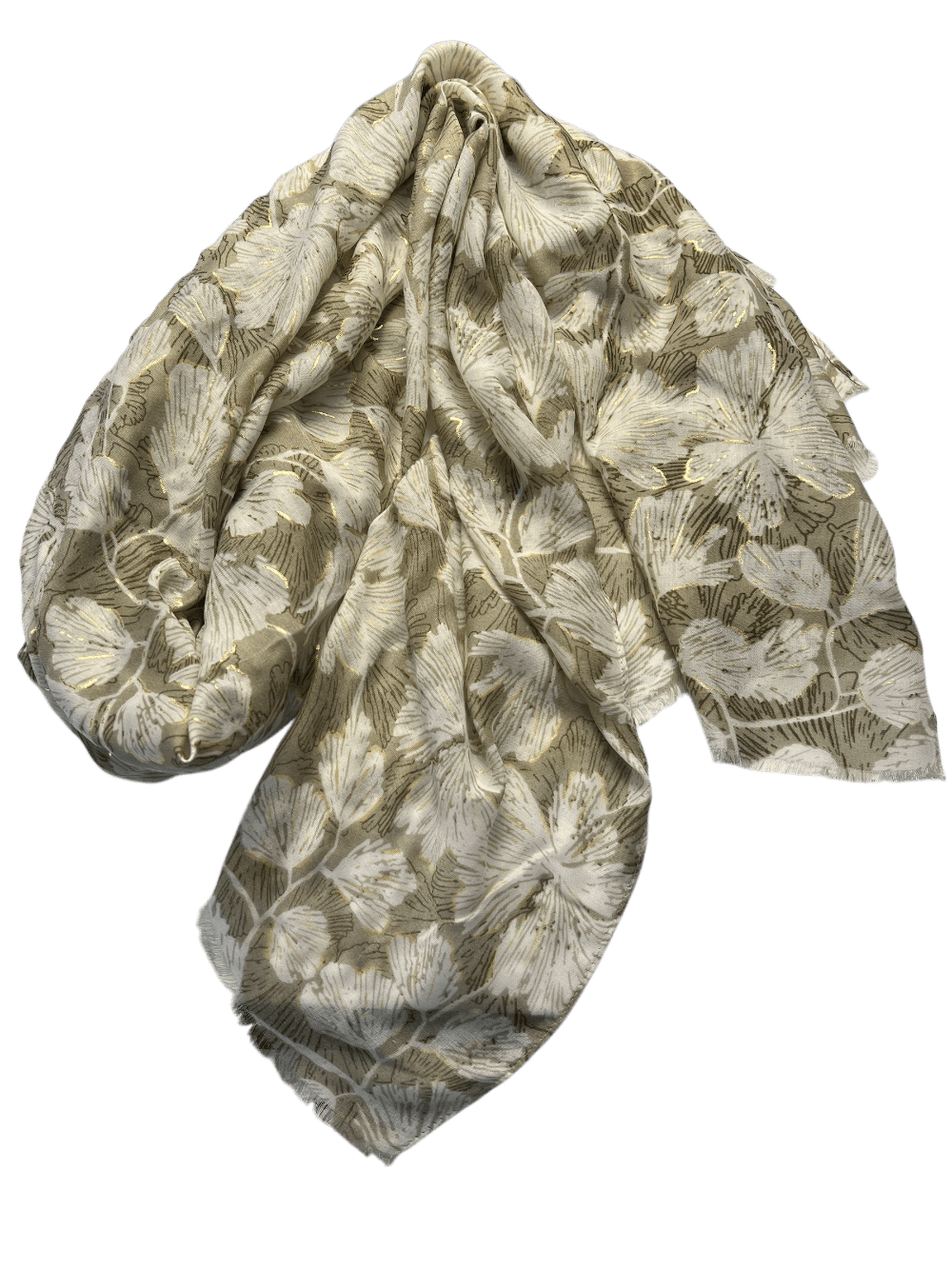 Scarves Australia Fashion Scarves Scarf - Sage Green Khaki Gold Foil