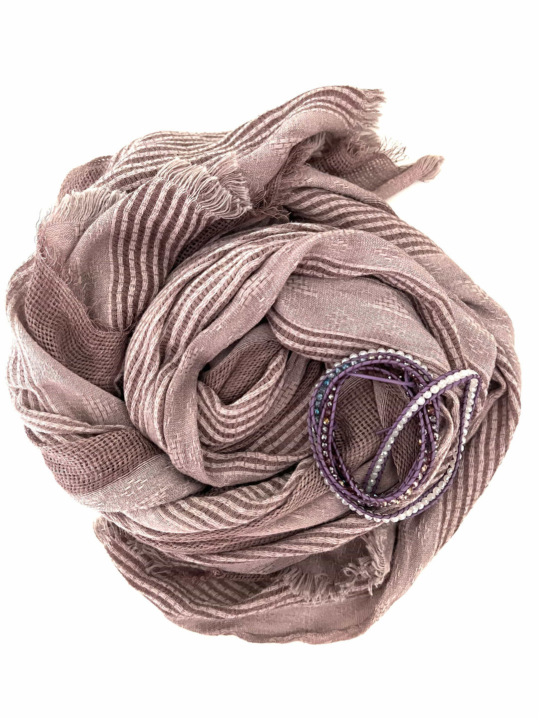 Scarves Australia Gift Packs Gift Pack - Lilac Grey Cotton Scarf with Wrist Wrap