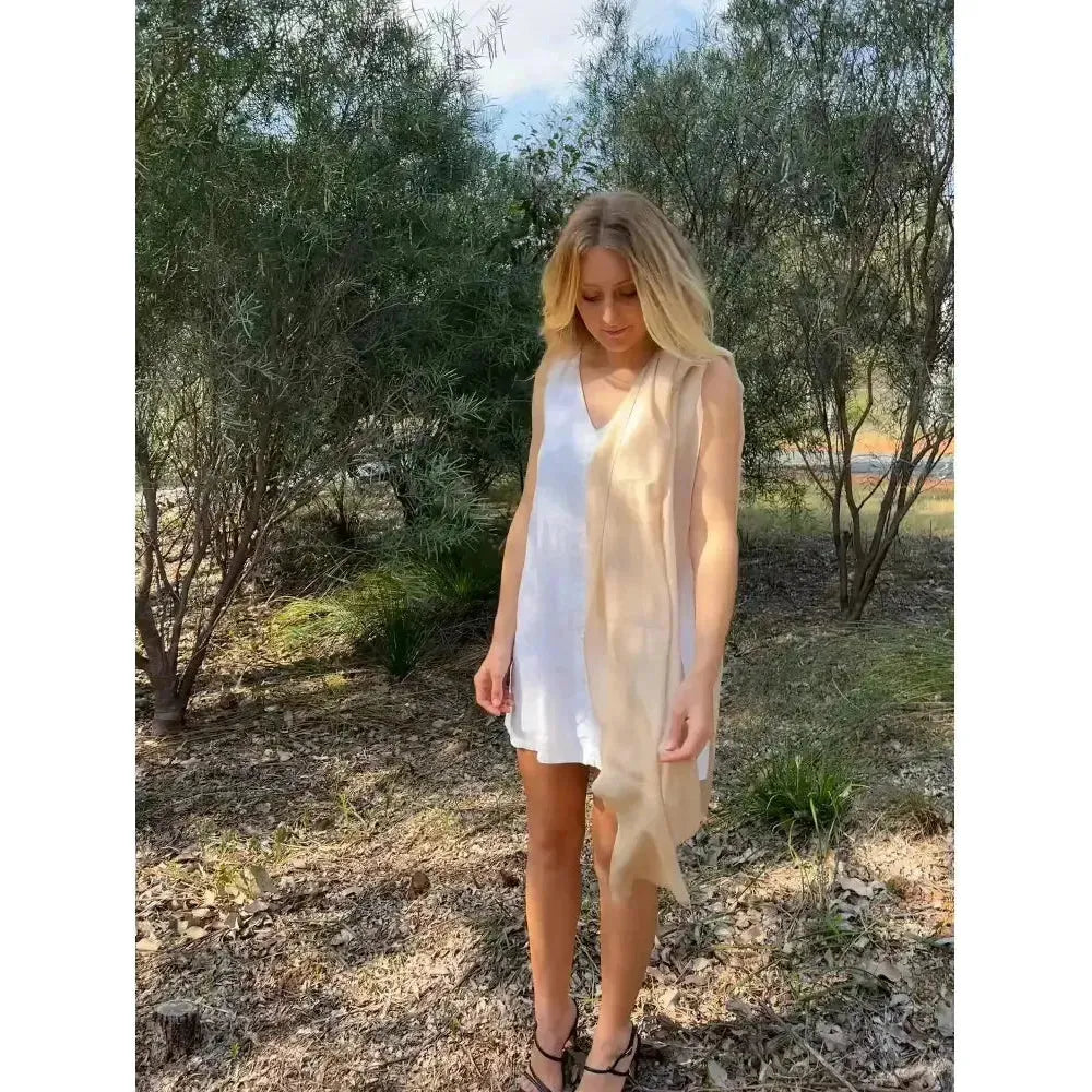 ✨ Luxury Shawl Silk Cashmere- Parchment Beige – Scarves Australia