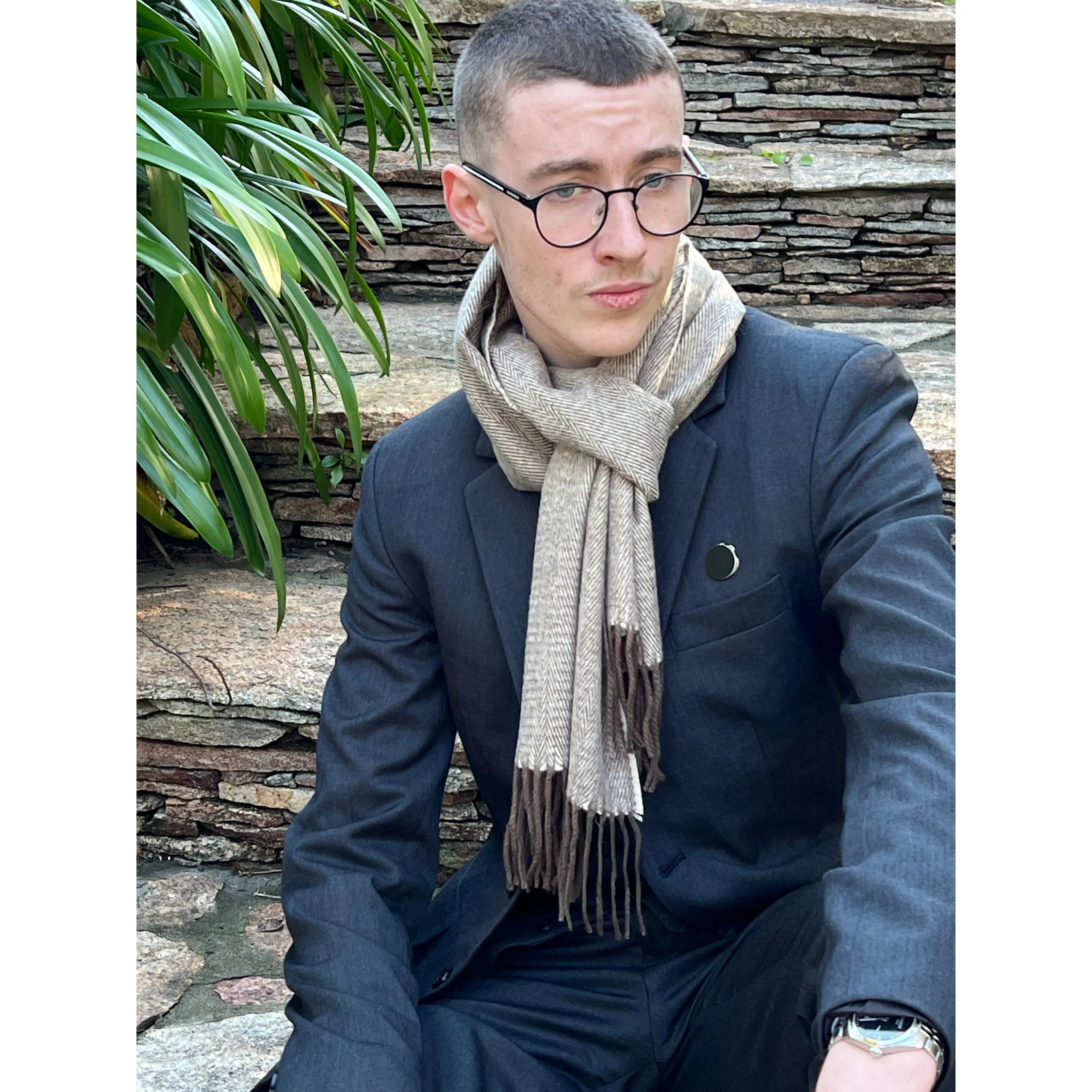 Mens wrap hot sale scarf