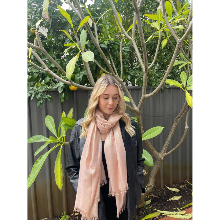 Scarves Australia Scarves & Shawls đ„ Metallic Scarf - Apricot Gold - Glamour Scarf