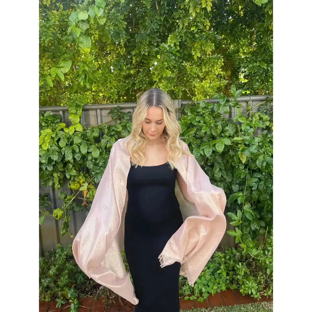 Scarves Australia Scarves & Shawls đ„ Metallic Scarf - Apricot Gold - Glamour Scarf