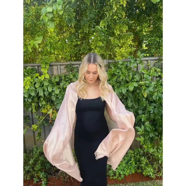 Scarves Australia Scarves & Shawls đ„ Metallic Scarf - Apricot Gold - Glamour Scarf