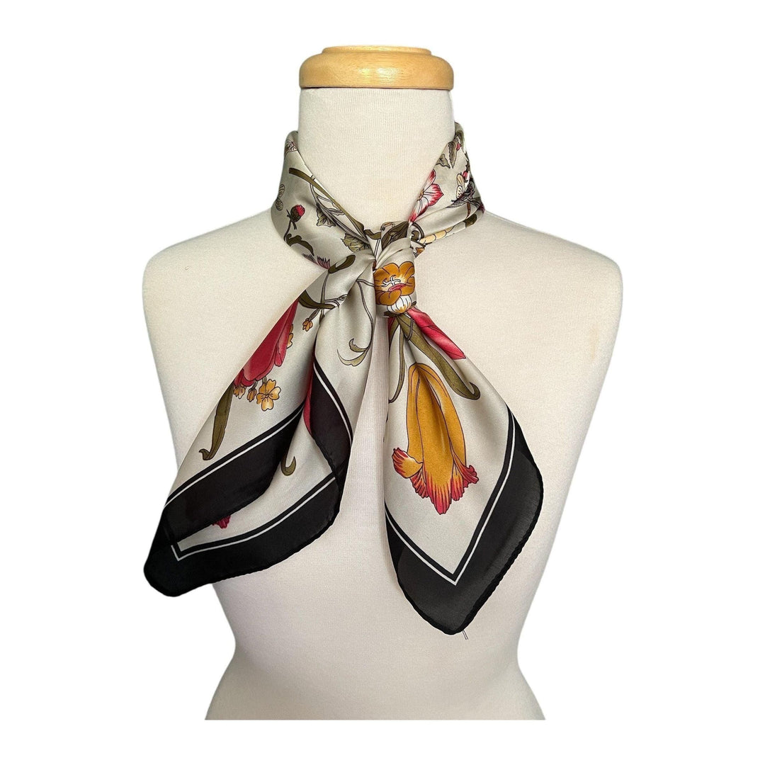 Scarves Australia Silk Scarves Floral Scarf Butterflies - Square - Head Scarf