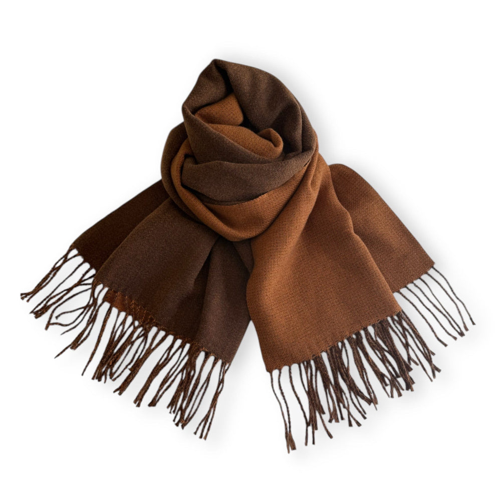 Scarves Australia Winter Scarves Winter Scarf - Duo tone - Chocolate Rust