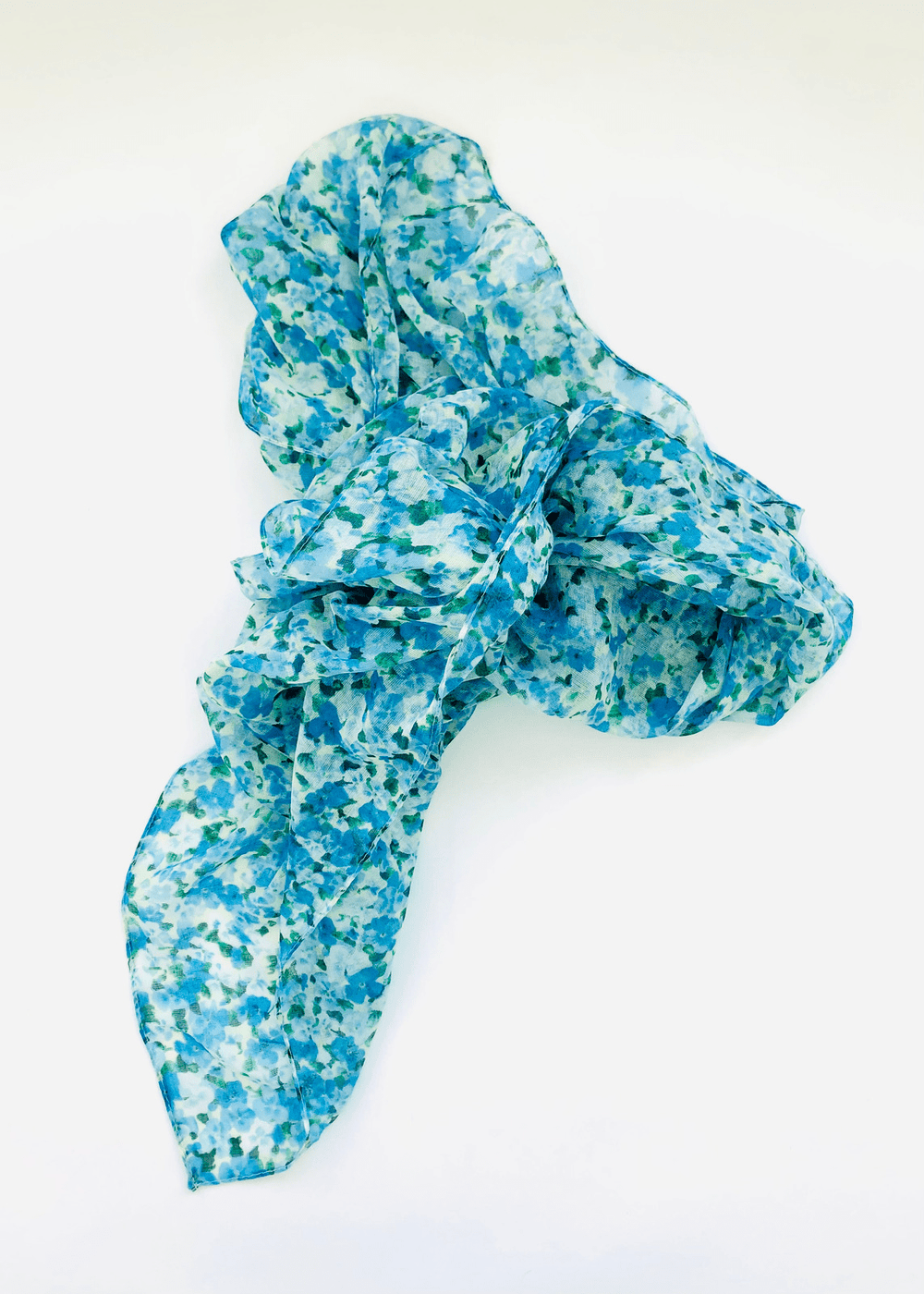 Scarves Australia Apparel & Accessories Floral Scarf - Blue Forget-Me-Not Blue - Spring Scarf
