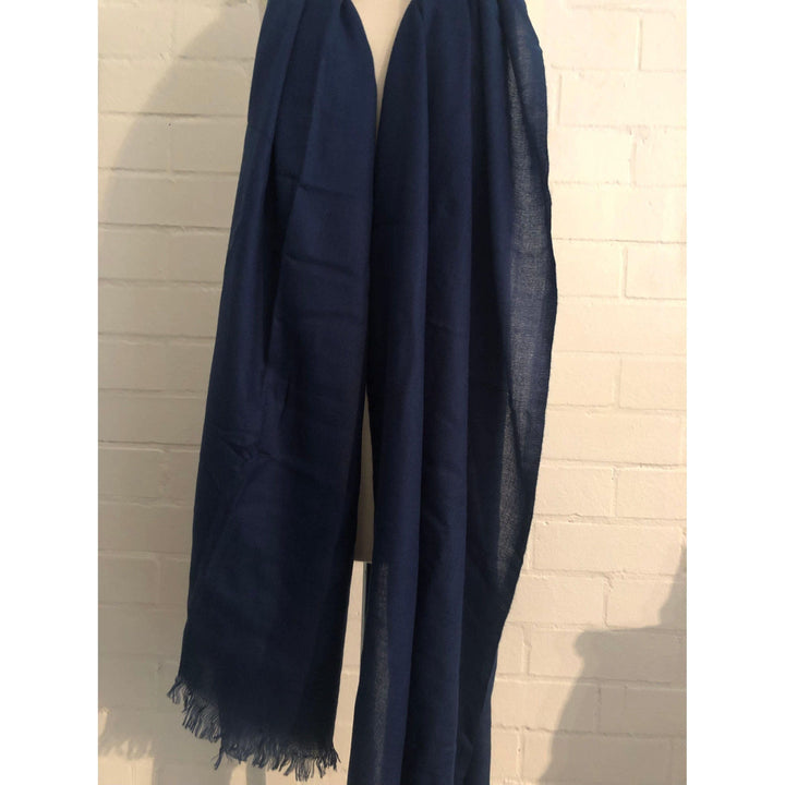 Scarves Australia Apparel & Accessories Navy Cashmere Pashmina Shawl - Luxury