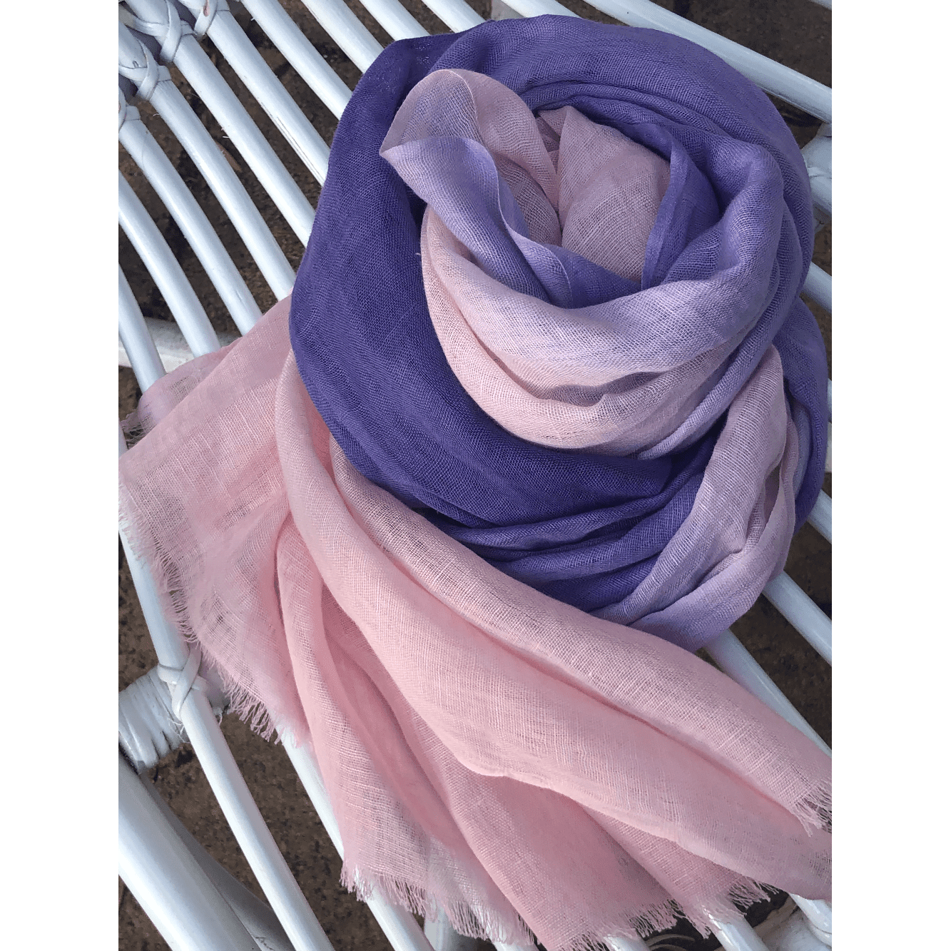 Purple linen discount scarf