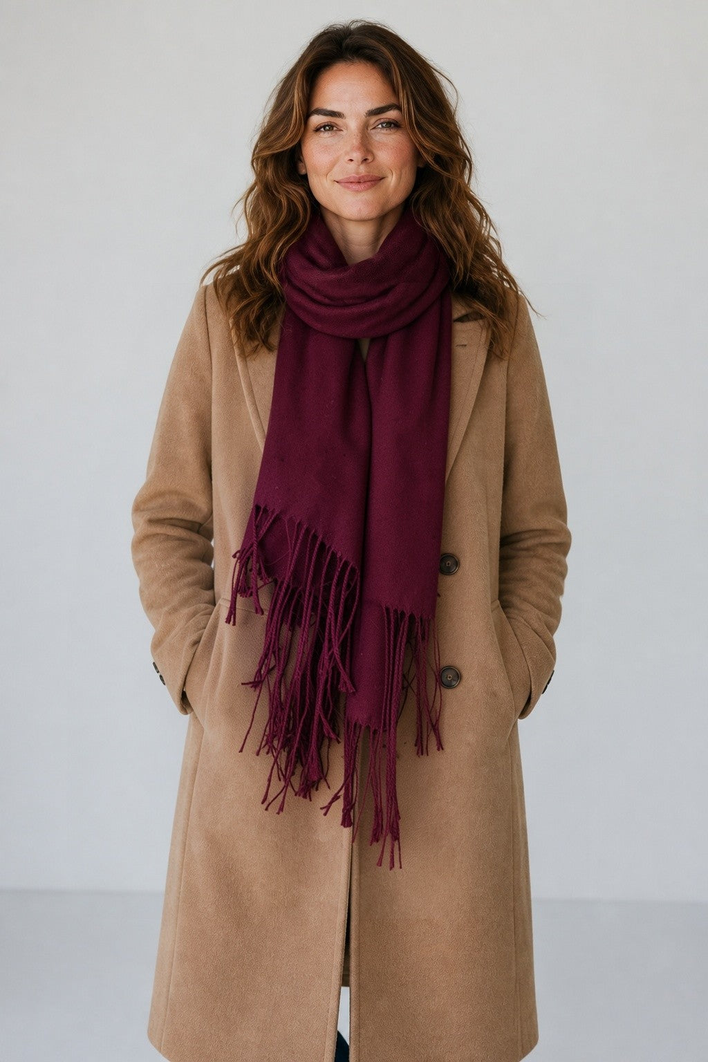 Pashmina Shawl Paisley Berry Tones