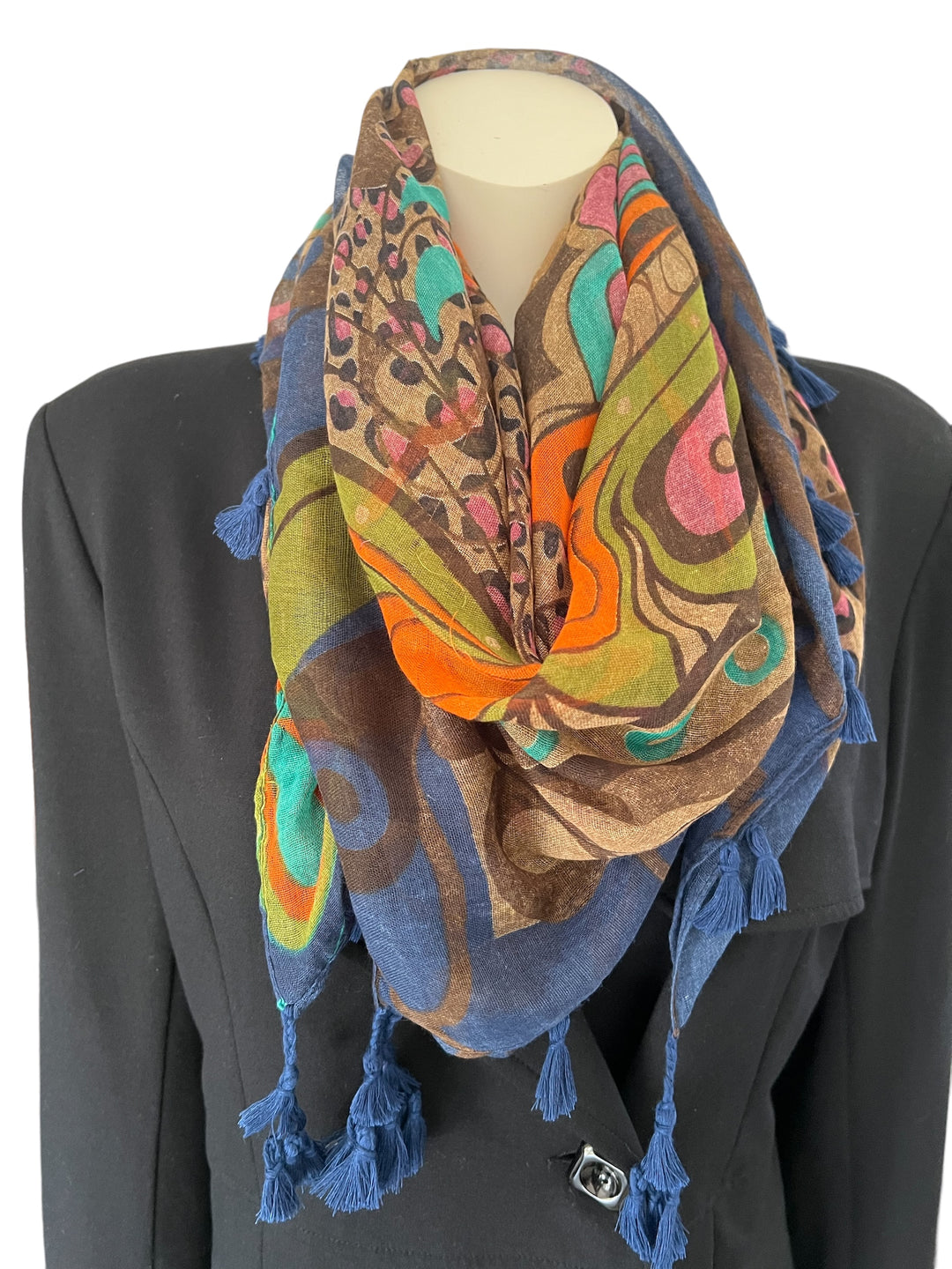 Coloured Scarves, shawls, wraps