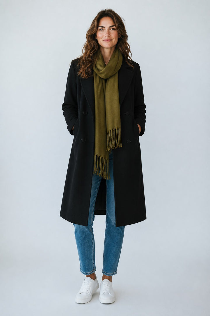 Olive Green Khaki Pashmina Shawl