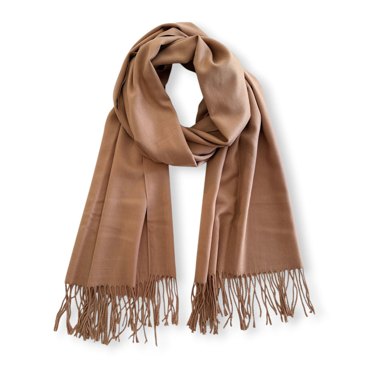 Pashmina-style Shawl - Toffee Buscuit - Luxury Wrap