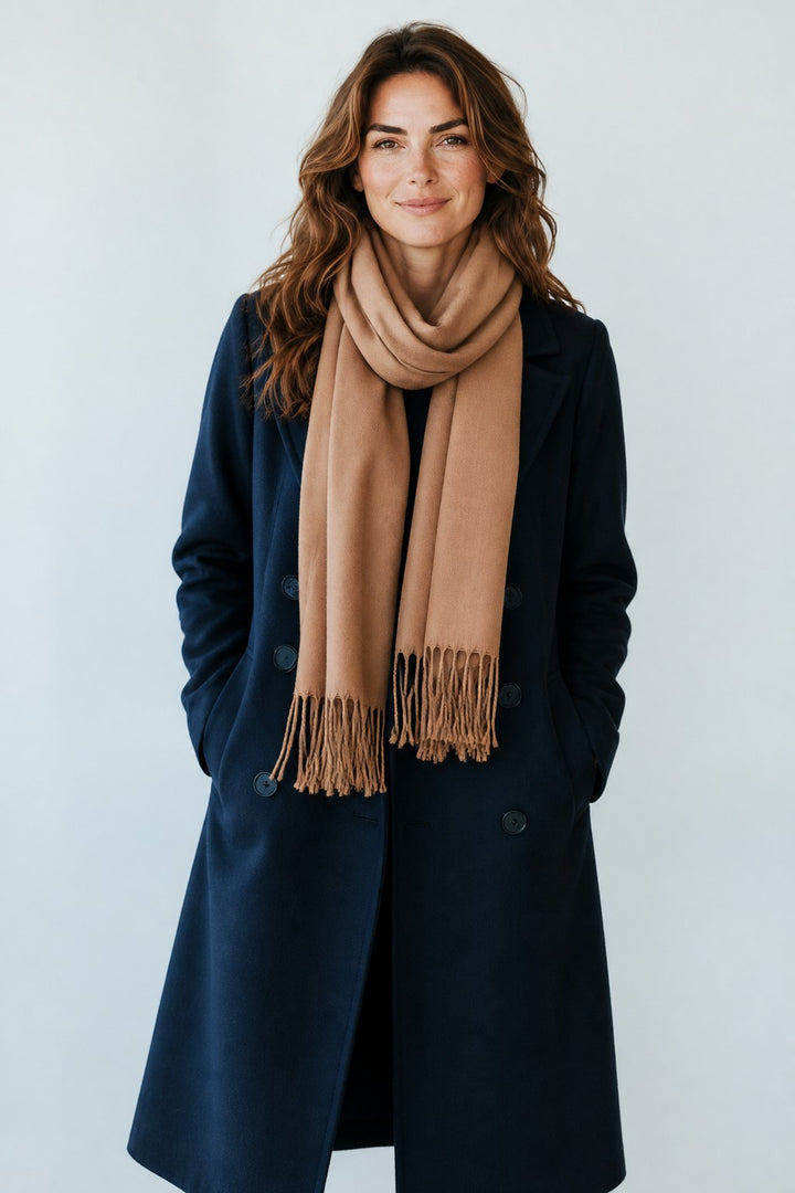 Pashmina-style Shawl - Toffee Buscuit - Luxury Wrap