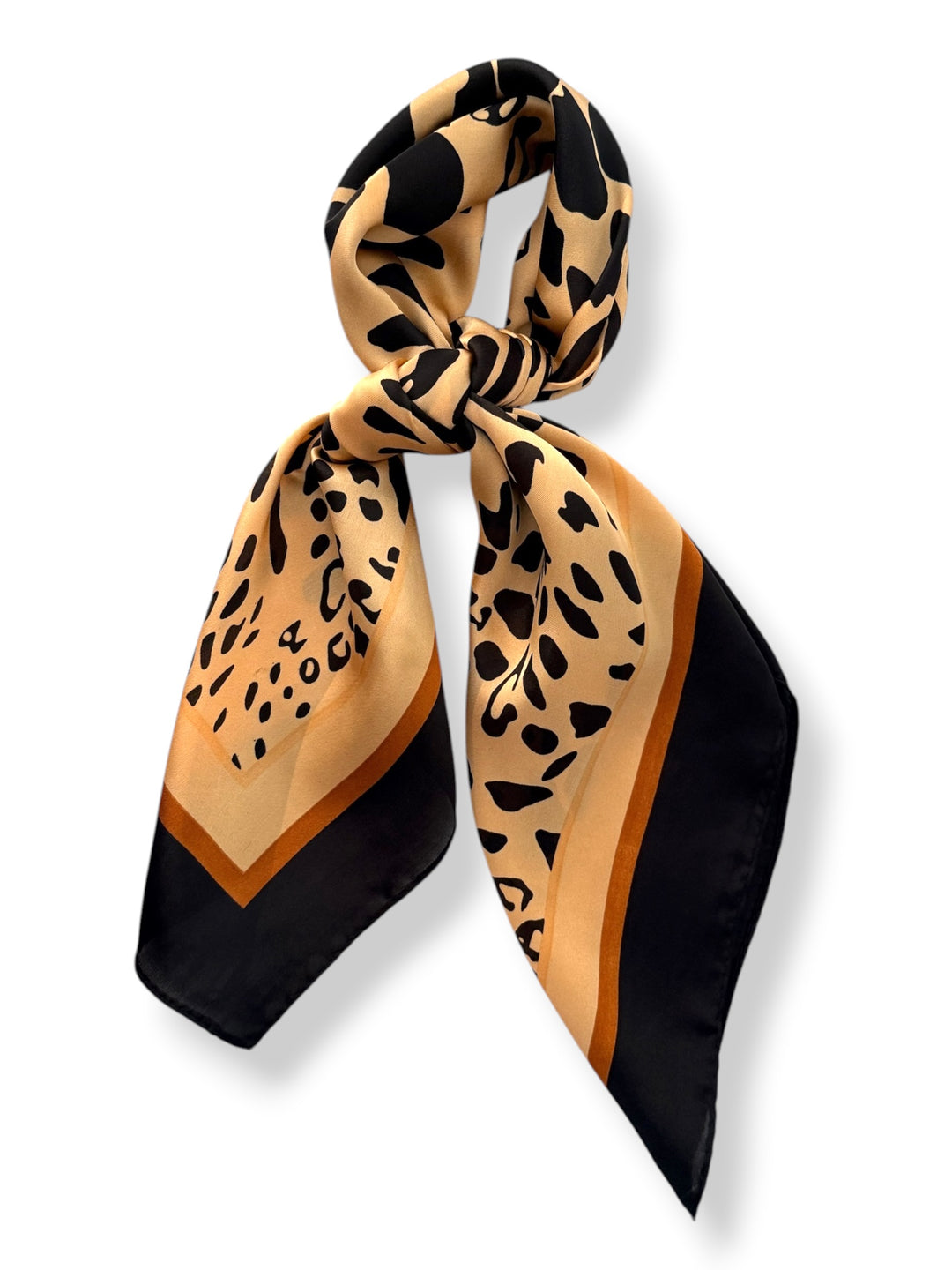 Leopard Print Scarf Square Silk