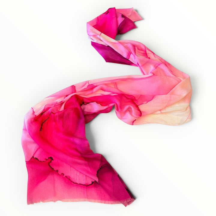 Pink Paradise Floral Scarf or Sarong – Cotton Modal
