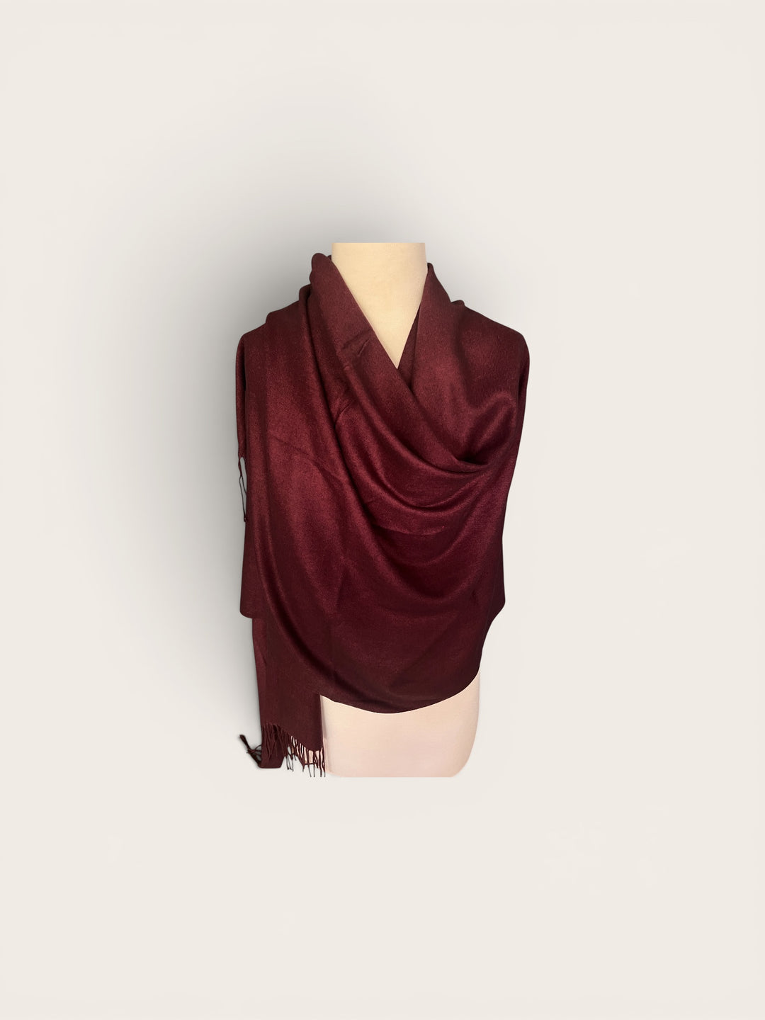 Pashmina Shawl - Pomegranate Red Brown
