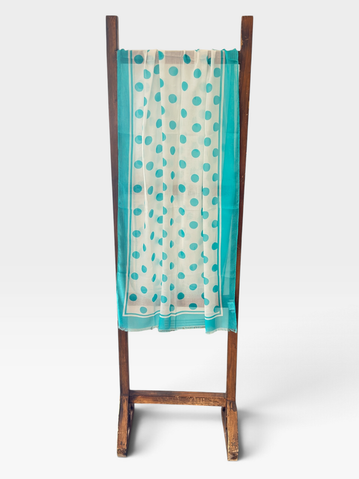 Dot Scarf Turquoise Upright