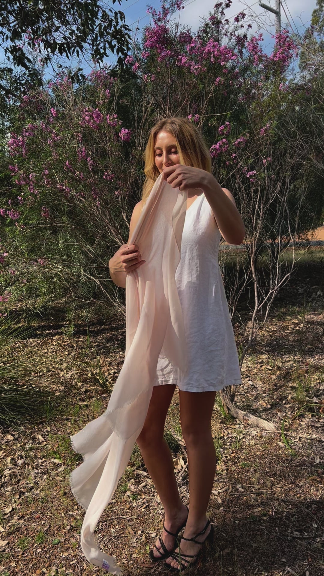 ✨ Luxury Shawl - Silk Cashmere - Delicate Rose Quartz