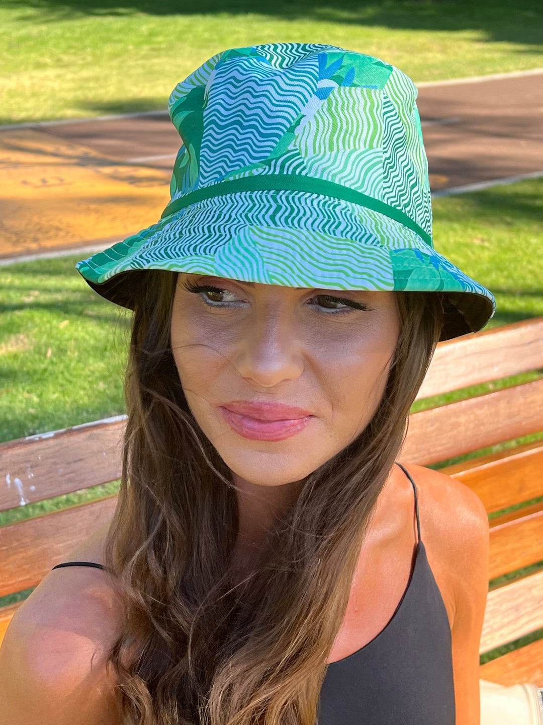 💥 Bucket Hat - Beach Hat - Green – Scarves Australia