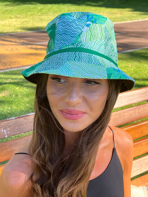 Scarves Australia Apparel & Accessories Bucket Hat - Beach Hat - Green