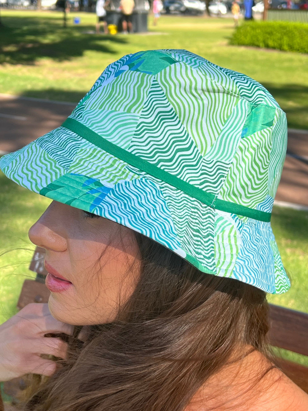 Scarves Australia Apparel & Accessories Bucket Hat - Beach Hat - Green