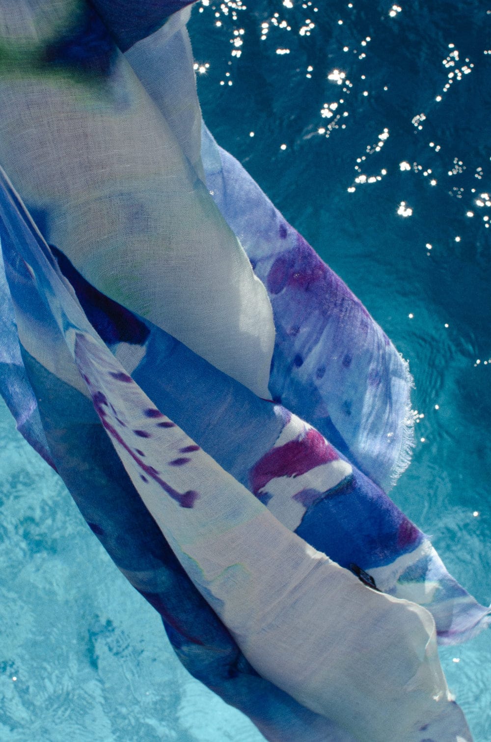 Scarves Australia Apparel & Accessories 💙  Cotton Linen Scarf Blue Ocean