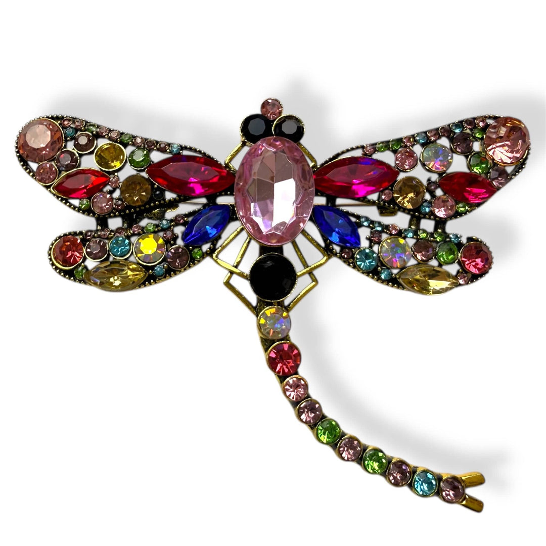 Scarves Australia Apparel & Accessories Dragonfly Brooch Multicoloured Large
