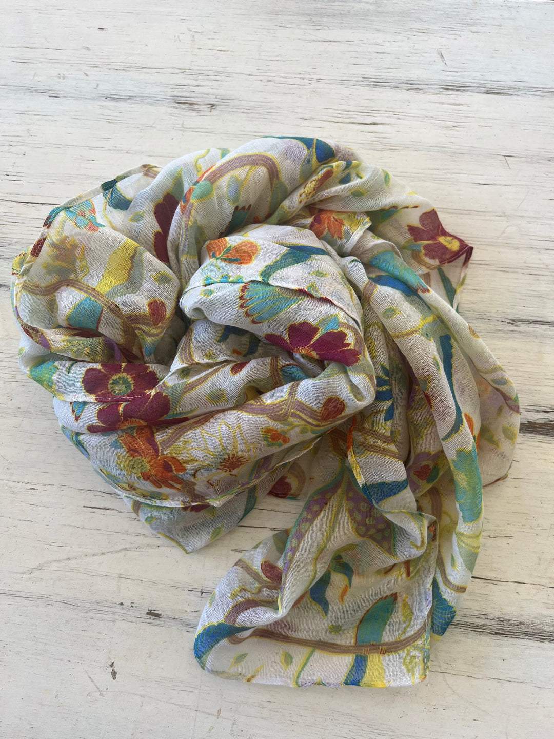 Scarves Australia Apparel & Accessories 💥 Floral Scarf-Multicoloured Scarf - Spring Bird Scarf