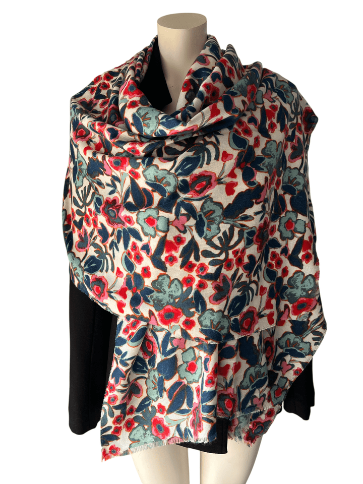 Scarves Australia Apparel & Accessories Floral Shawl Spring - Multicoloured