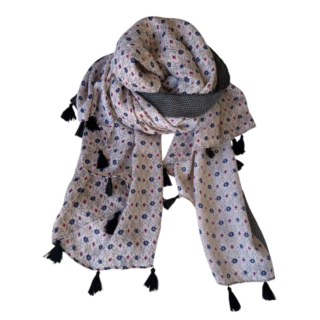 Scarves Australia Apparel & Accessories Floral Tassel Scarf - Repeat Print