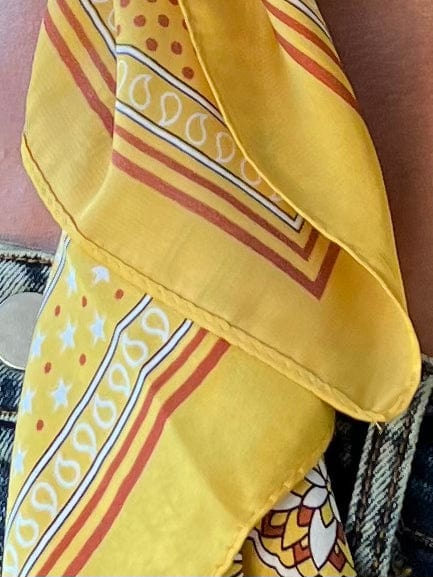 Scarves Australia Apparel & Accessories Neck Scarf Hair Scarf Yellow Floral Square