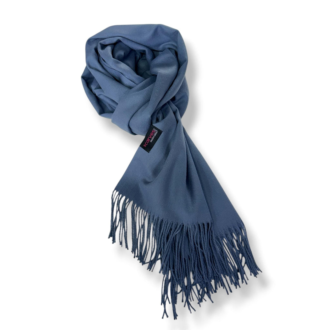 Scarves Australia Apparel & Accessories Pashmina Shawl - Soft Grey Blue Luxury Wrap