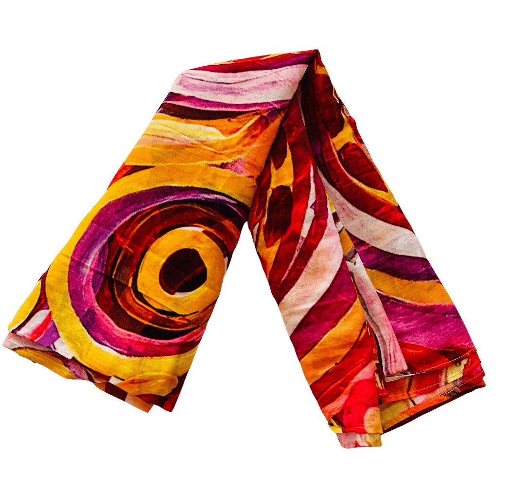 Scarves Australia Beach Sarong Organic Cotton - Pink Orange Zest