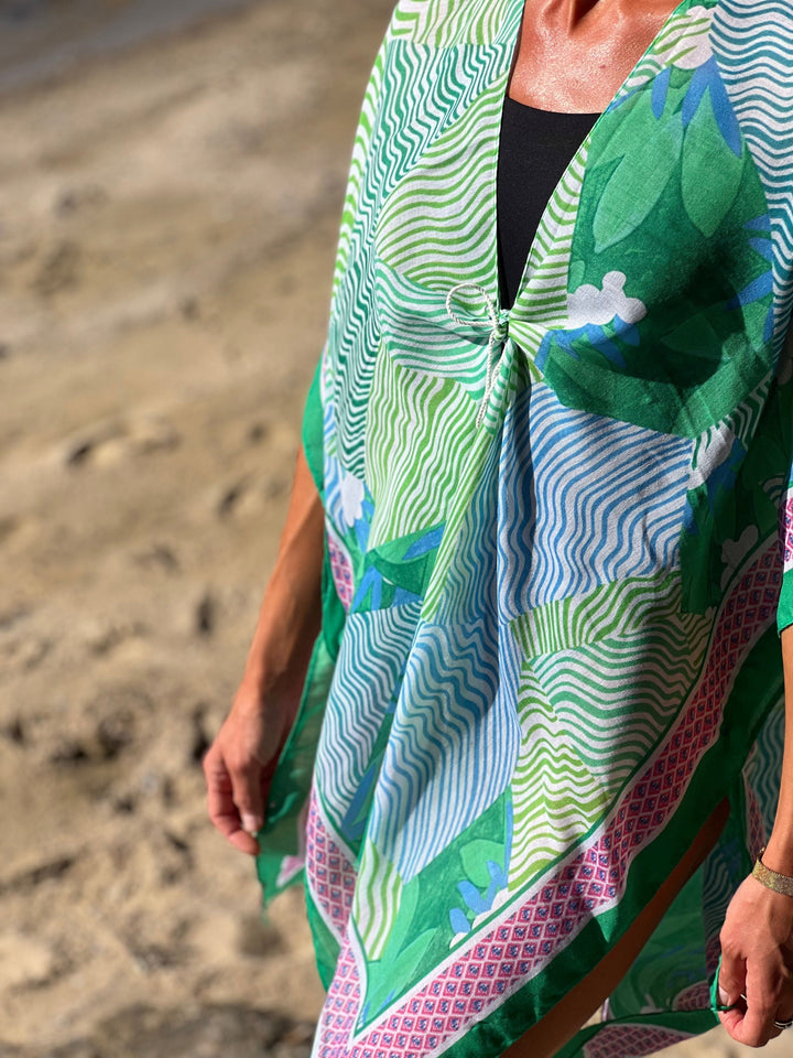 Scarves Australia Beach Sarongs Beach Kimono and Bucket Hat Combo - Green