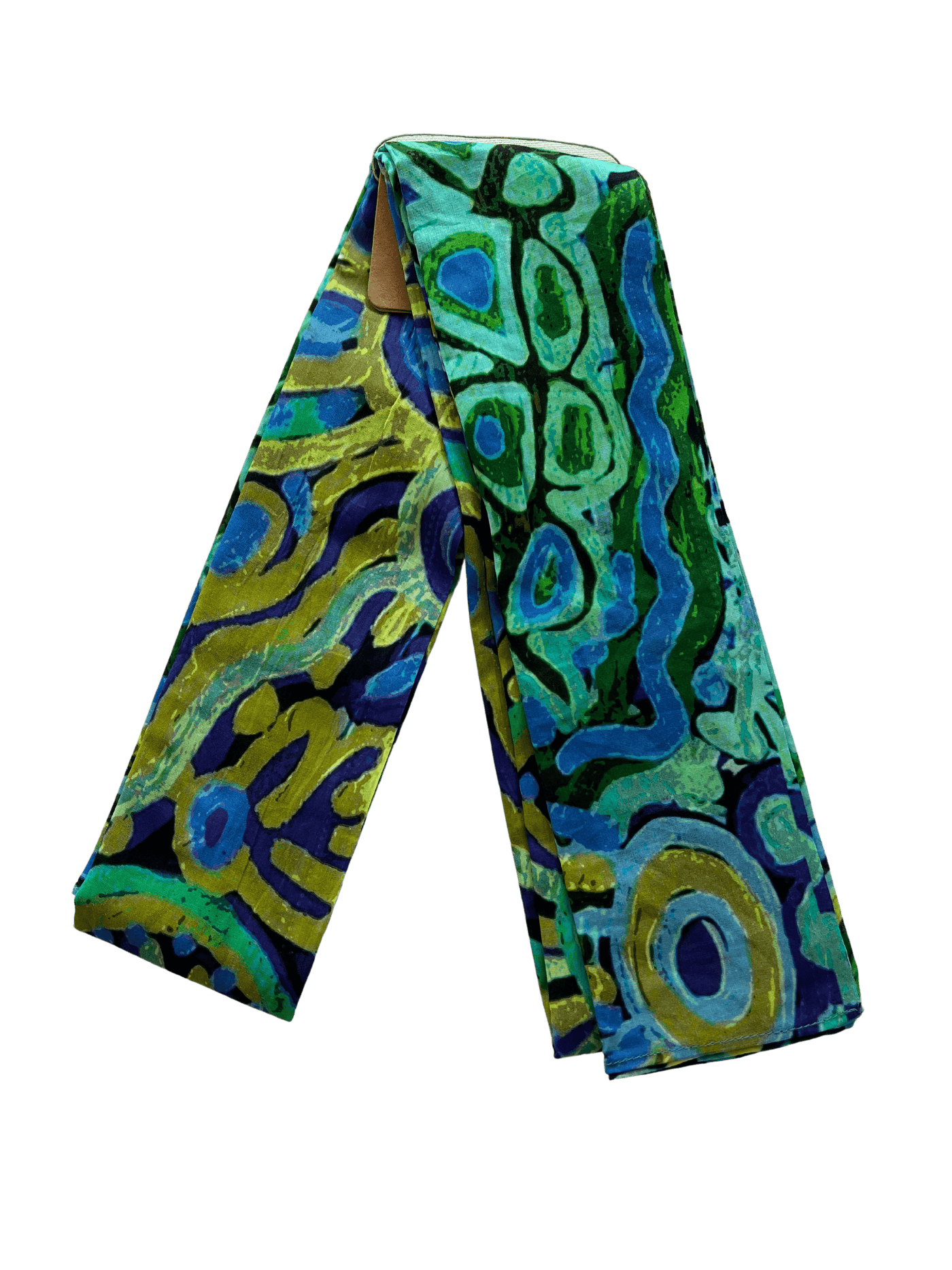 Luxury Beach Sarong Organic Cotton - Green Turquoise – Scarves Australia