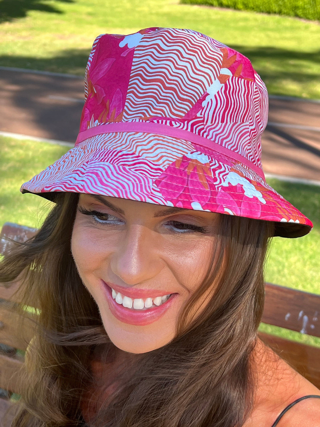 Scarves Australia Bucket Hat - Beach Hat - Pink