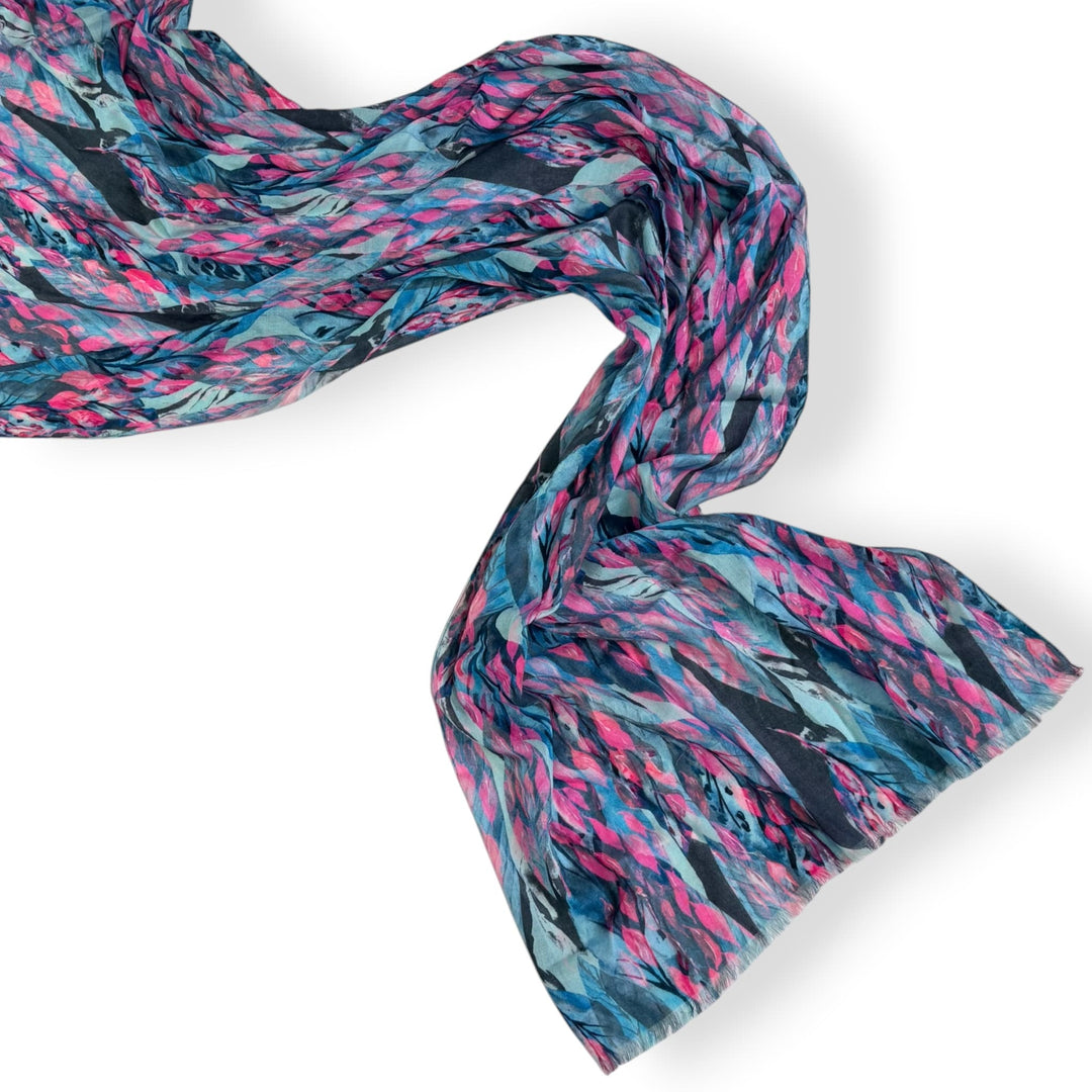 Scarves Australia Fashion Scarf Blue Pink Multi Print Scarf