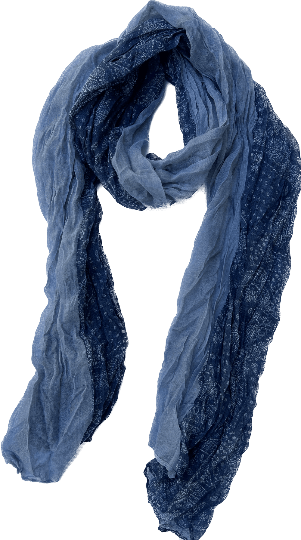 Scarves Australia Fashion Scarf Cotton Scarf - Indigo Blue Paisley - Unisex