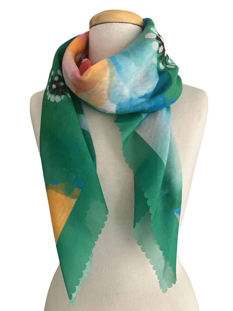 Scarves Australia Fashion Scarf Floral Scarf with Gift Box -Multicoloured Square Scarf