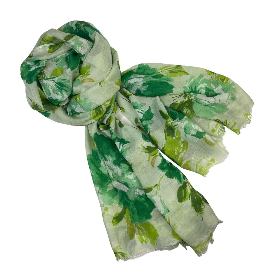 Scarves Australia Fashion Scarf Green Scarf - Floral Leaves