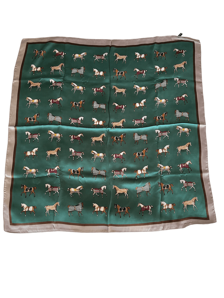 Scarves Australia Fashion Scarf 🐎 Neck Scarf - Dark Green - Horses