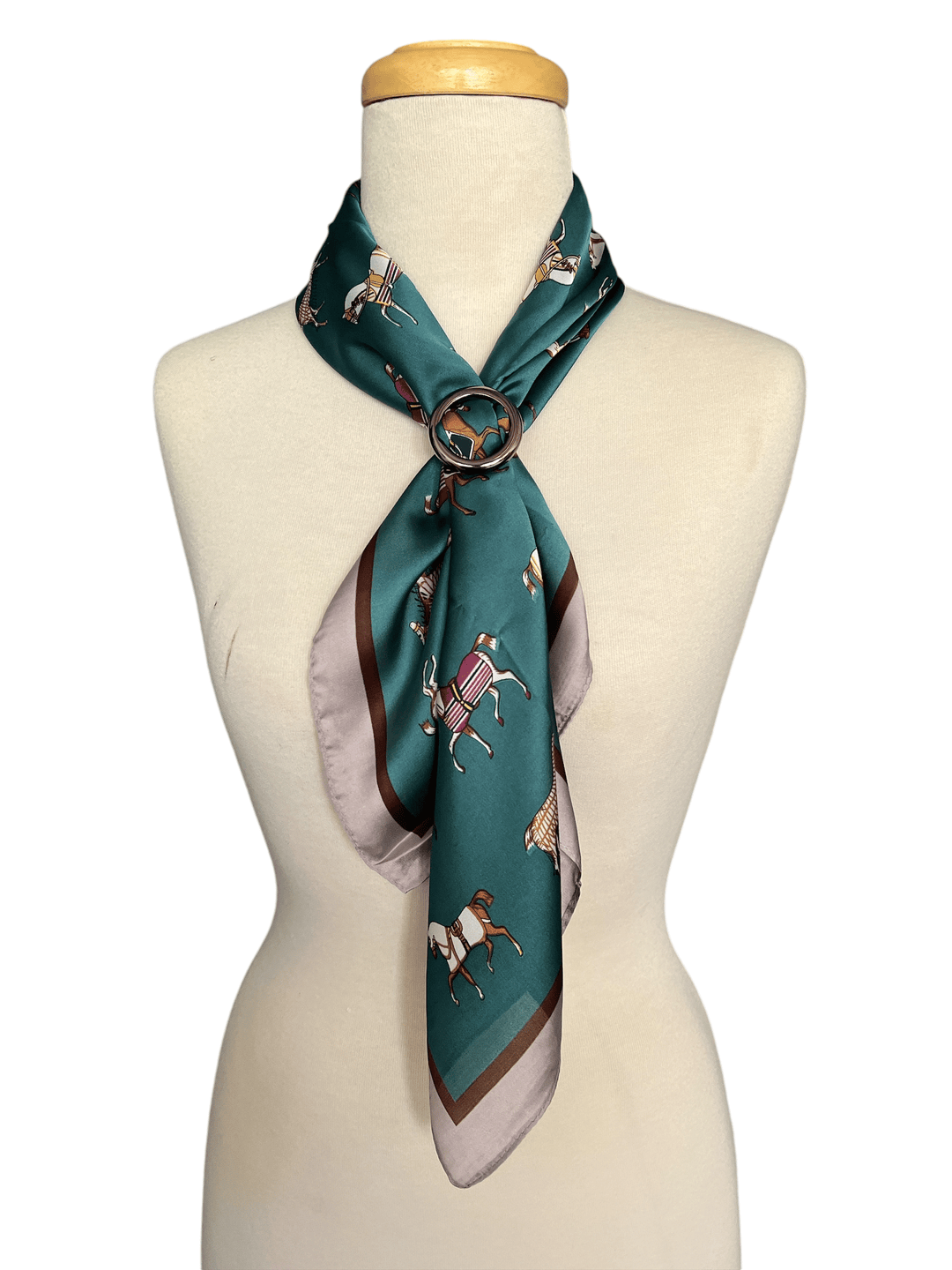 Scarves Australia Fashion Scarf 🐎 Neck Scarf - Dark Green - Horses